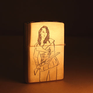 Death Becomes Her Zippo - Brushed Brass