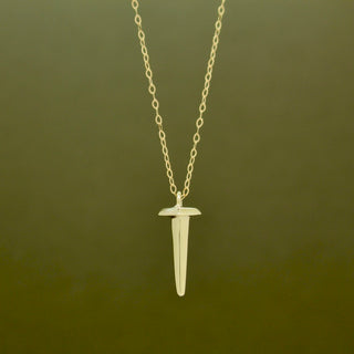 Ready To Ship | Baby or Large Coffin Nail Necklaces |  Silver or 9k Gold