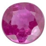 Pink magenta faceted gemstone with a round brilliant cut