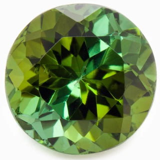 Gemstone band add-on with light green oval gemstone side stones