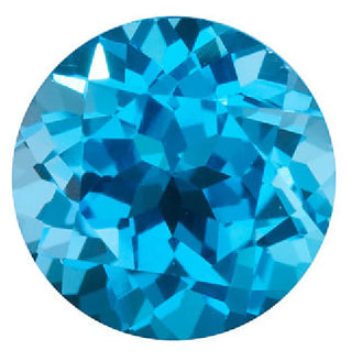 Gemstone band add-on with bright blue oval gemstone side stones