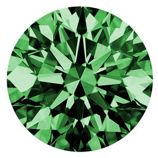 Gemstone band add-on with bright green oval gemstone side stones