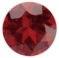 Gemstone band add-on with dark red oval gemstone side stones