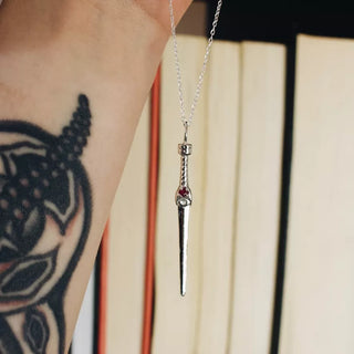 Ceremonial Dagger Necklace - Custom Metal and Birth Stone, Necklace, Necklaces, The Serpents Club