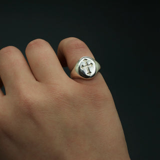 Cross Signet Ring | The Serpents Club