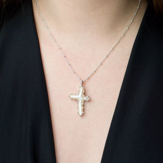 Pearl Cross Necklace | The Serpents Club