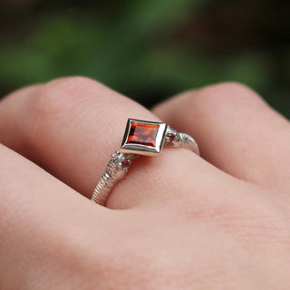 READY TO SHIP - Sacred Serpent Ring with Orange Madeira Garnet and Pink Tourmaline, US 6 1/2, UK M 1/2, Emily Proudfoot, Ring, Rings