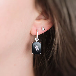 Made To Order ✷ The Ascension Earring - Octogonal Onyx Tableau with Ladder, Earrings, The Serpents Club