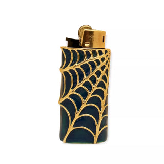 'Light My Fire' ✦ Webbed Baby Bic Enamel Lighter Case (Brass, Silver or Solid 9ct Gold), Emily Proudfoot
