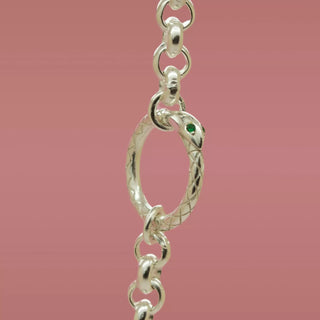 Ready To Ship - 'Serpent' Charm Chain, Silver 20 inch, Necklace, The Serpents Club