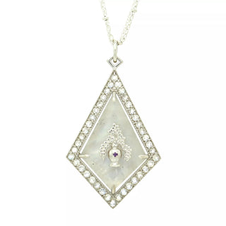 One Of A Kind - Moonstone Kite and Amethyst Vessel Necklace, Necklace, Necklaces, The Serpents Club